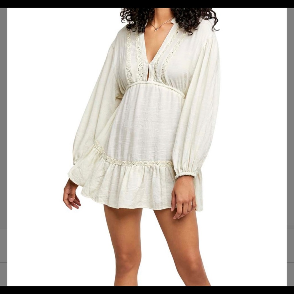 NWT free people ivory swing dress S